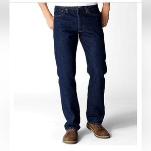 Men's Levi’s 501 Button Fly Classic Dark Blue Jeans Size 40/30